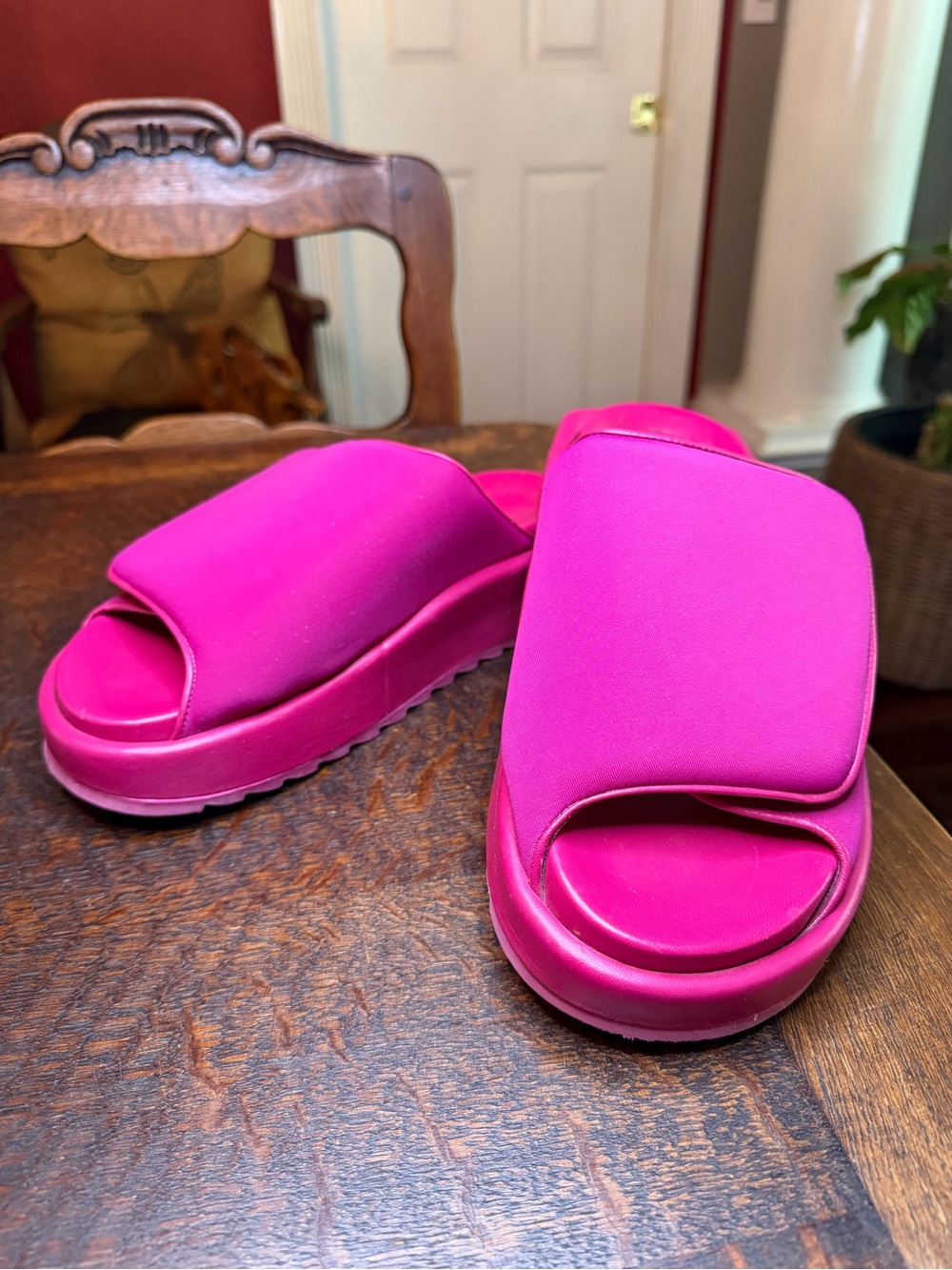 Gia Borghini Orchid Pink Gia 1 Fold-Over Platform Slides Size 40